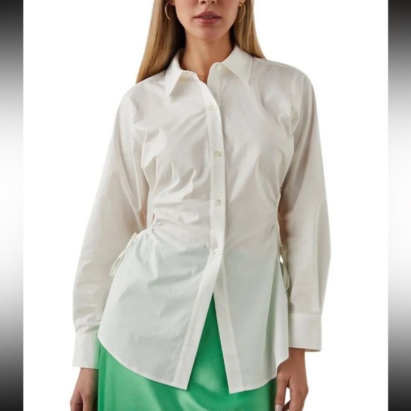 Rails Womens Cristiana Tencel Blend Cut-Out Tunic Top Shirt White Size XS - Picture 4 of 10